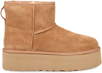 Ugg Classic Mini Platform Ankle Boots In Orange