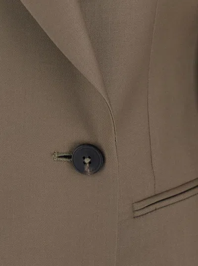 Rohe Peak-lapel Single-breasted Blazer In Brown