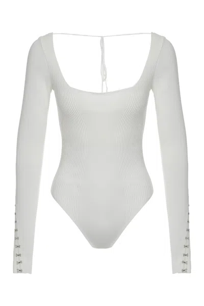 Anna October Long Sleeve Knitted Body In White