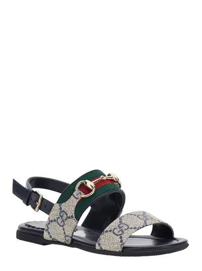 Gucci Gg Monogram Canvas Strap Sandal In Multi