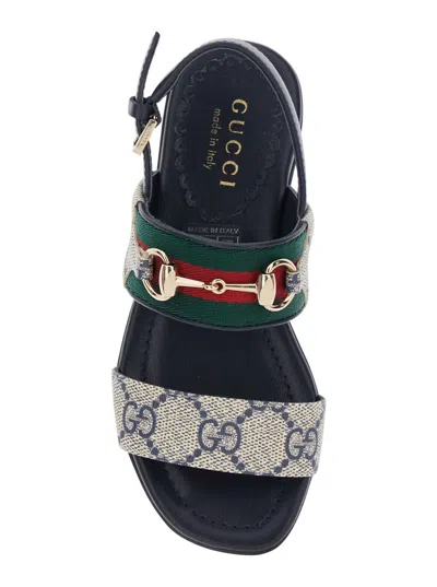 Gucci Gg Monogram Canvas Strap Sandal In Multi