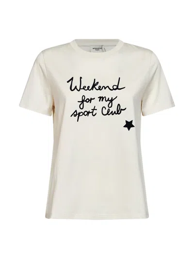 Weekend Max Mara Text-print Jersey Cotton T-shirt In Neutral