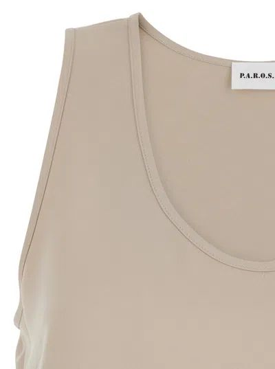 P.a.r.o.s.h . Lightweight Polyester Tank Top In Neutral