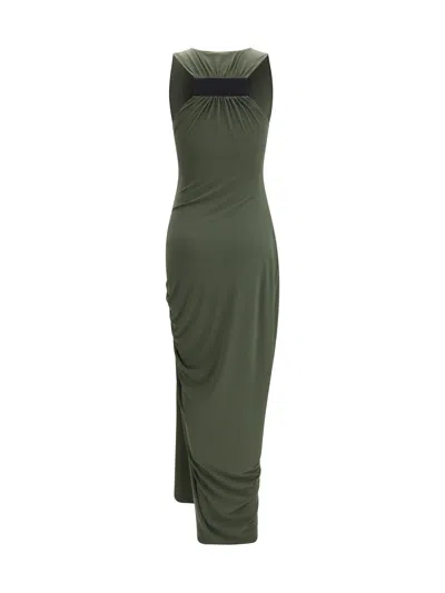 Coperni Draped Polyester Dress In Green