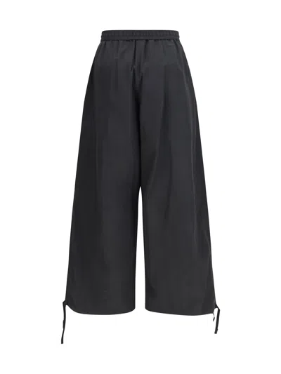 Kenzo Adjustable Drawstring Cargo Pants In Black