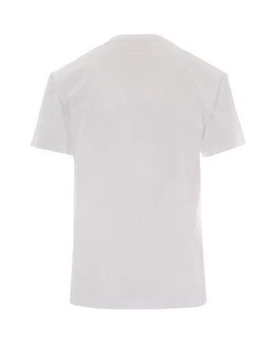 Mc2 Saint Barth Off White Solid Crew Neck T-shirt In White