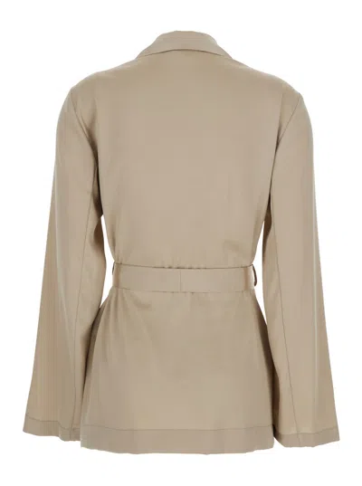 P.a.r.o.s.h . Double-breasted Blazer In Beige