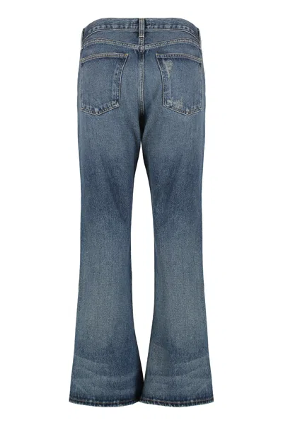 Agolde Flared Denim Jeans In Blue