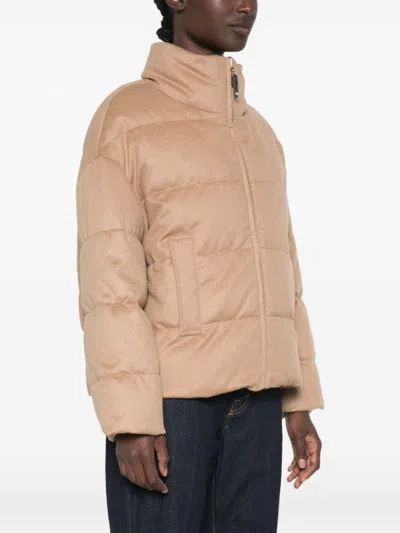 Max Mara Mtcmora Down Jacket In Beige