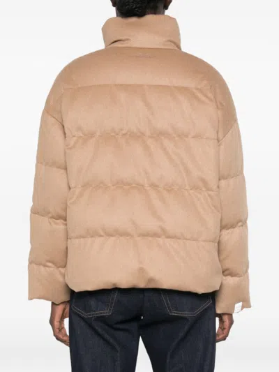 Max Mara Mtcmora Down Jacket In Beige