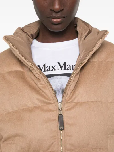 Max Mara Mtcmora Down Jacket In Beige
