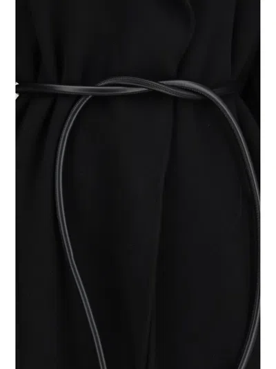 Sportmax Cappotto Zannata Oversize In Double Di Lana In Black