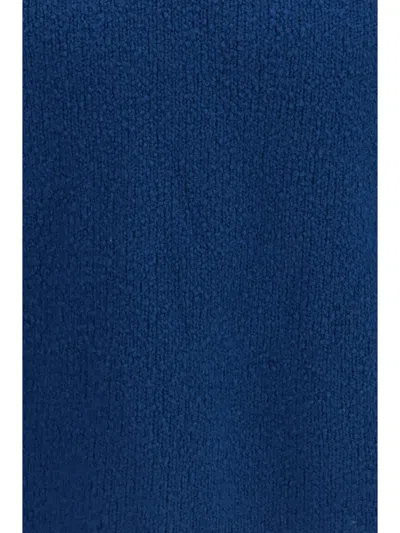 Rier Lamb Wool V-neck Sweater In Blue