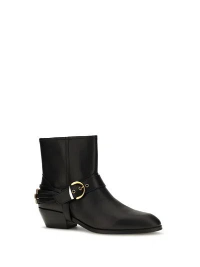 Pinko Removable Harness Detail Ankle Boot In Multi