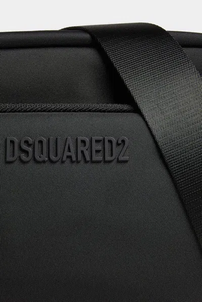 Dsquared2 Logo-embossed Nylon Mini Bag In Black