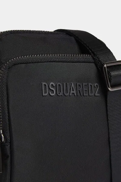 Dsquared2 Logo-embossed Nylon Mini Bag In Black