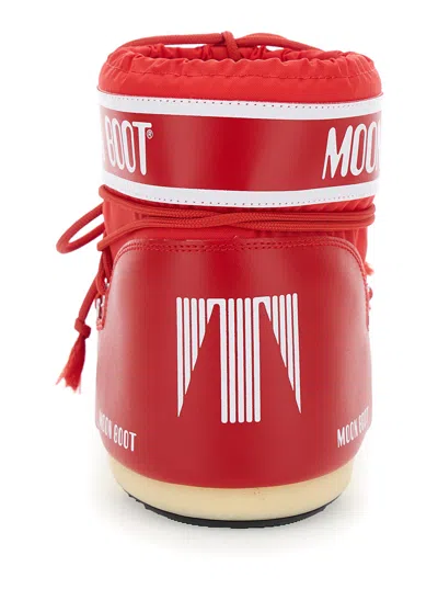 Moon Boot Logo-print Technical Fabric Snow Boot In Red