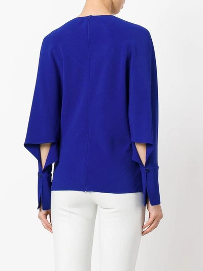 Shop Stella Mccartney Drape Sleeve Blouse - Blue