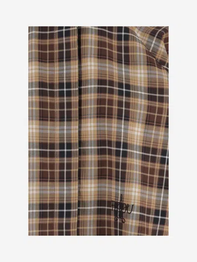 Patou Check Pattern Cotton Blouse In Multi