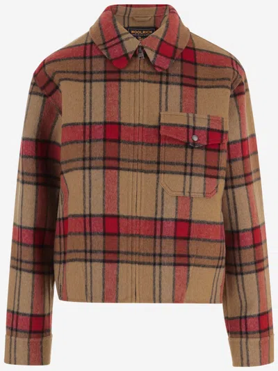 Woolrich Wool-blend Check Pattern Shirt In Multi