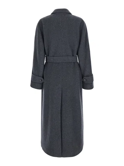 Max Mara Cadmio Coat In Gray