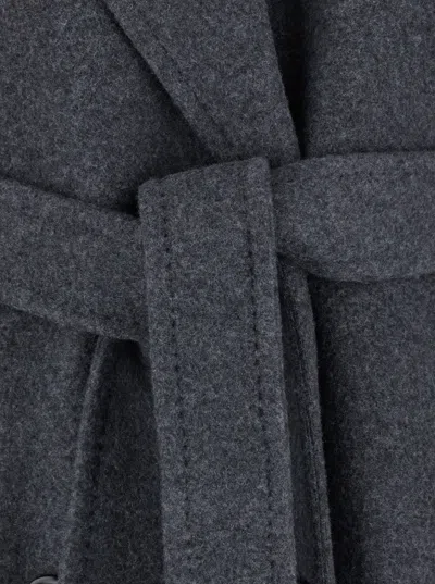 Max Mara Cadmio Coat In Gray