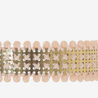 L'eight Studio Micro-stud Panel Bracelet In Pink