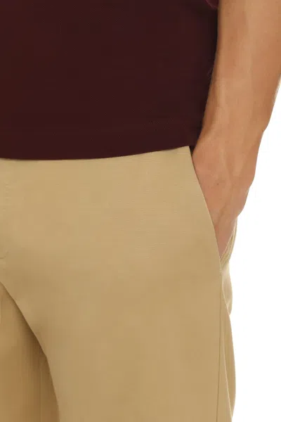 Dondup Cotton Regular-fit Straight-leg Trousers In Brown