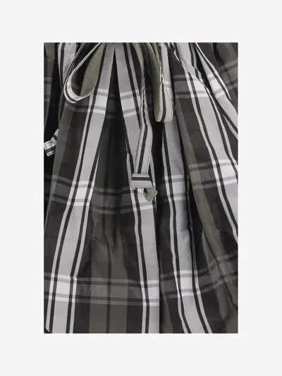 Patou Check Pattern Flared Skirt In Black