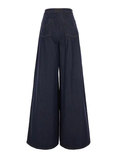 Max Mara Mxmquatto Trouser Blue In Blue