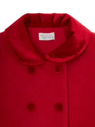 Nanán Tech Fabric Coat In Red