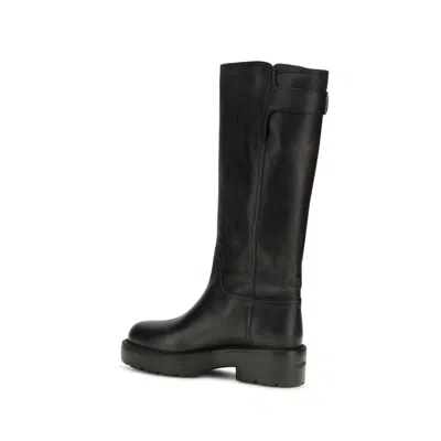 Miu Miu Leather Platform Boot In Black