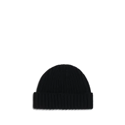 Prada Pr1hc3902dzlf0002bb Ribbed Wool Beanie In Black