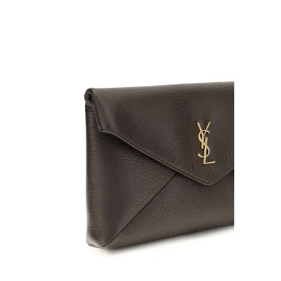 Saint Laurent Envelope Wallet In Brown