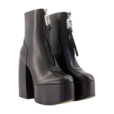 Marc Jacobs The Gigi Platform Ankle Boots In Black