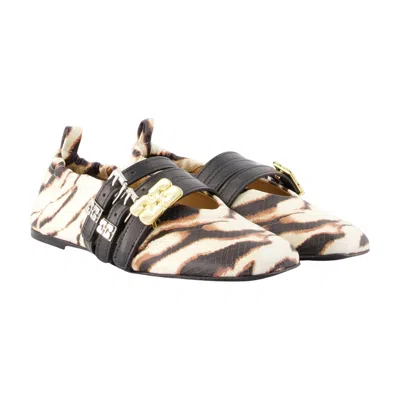Ganni Ballet Flat In Multicolor