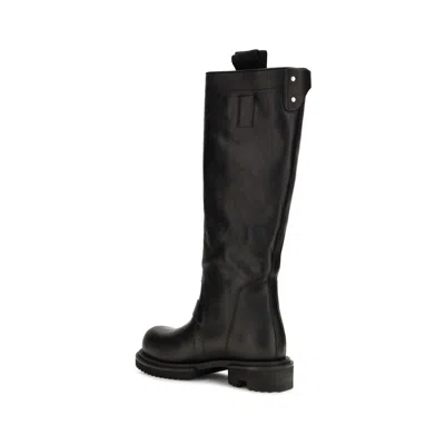 Rick Owens Gabe Leather Knee-high Boots In Black
