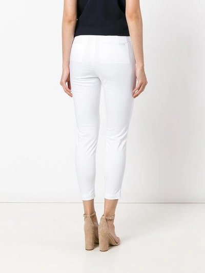 Shop Eleventy Cropped Trousers In White