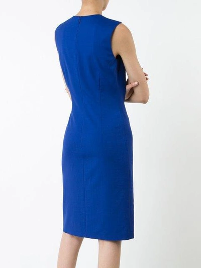 Shop Lanvin V-neck Shift Dress In Blue