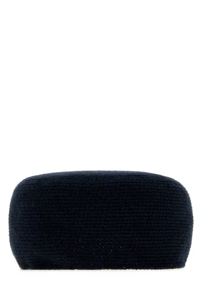 The Row Perleaf Winter Hat In Navy
