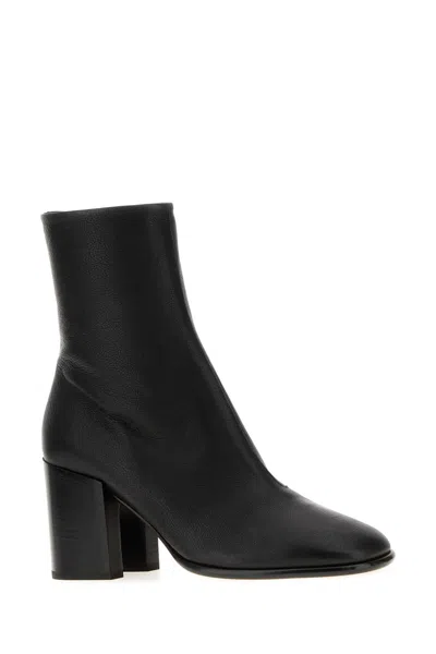 Dries Van Noten Leather Block-heel Boot In Black