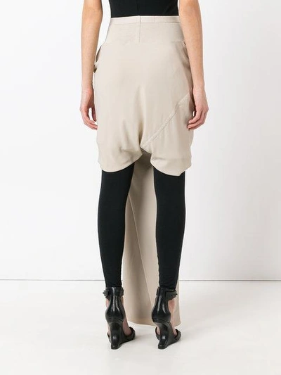 Shop Rick Owens Pleated Skirt In Neutrals