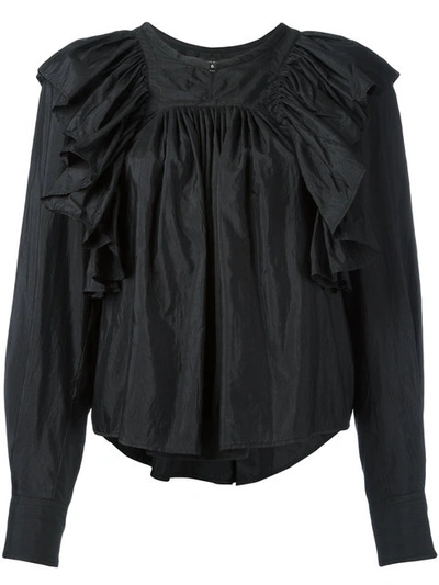 Shop Isabel Marant Arlington Blouse In Black
