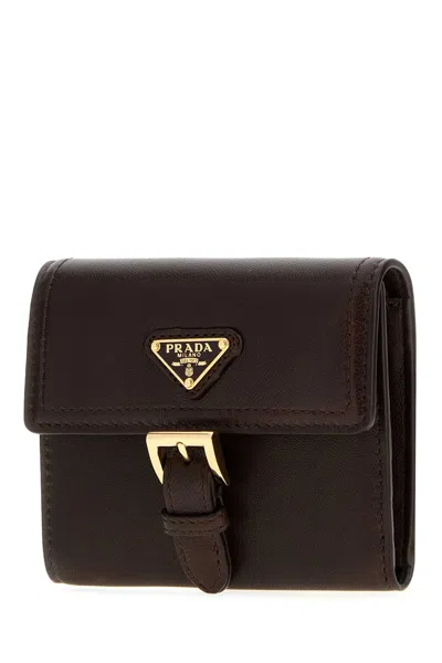 Prada Nappa Leather Wallet In Brown