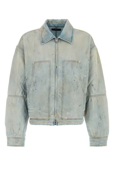 Amiri Distressed-effect Denim Jacket In Blue