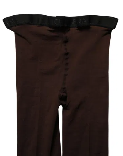 Dolce & Gabbana Nylon-elastane Tights In Brown