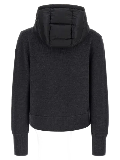 Moncler Hybrid Quilted Down Down Jacket In Black