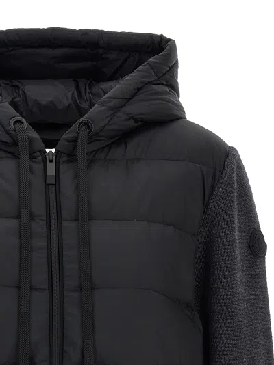 Moncler Hybrid Quilted Down Down Jacket In Black