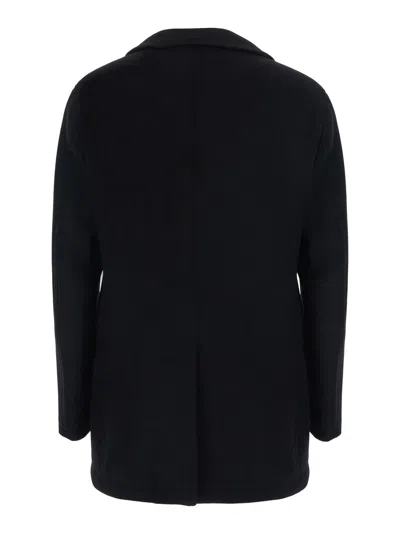 Tagliatore Double-breasted Coat In Black