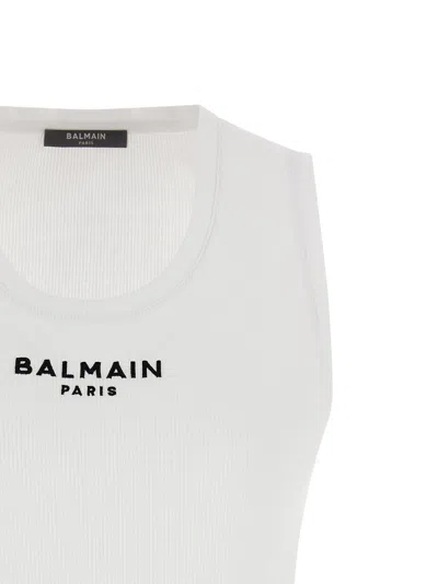 Balmain Paris Tank Top In White
